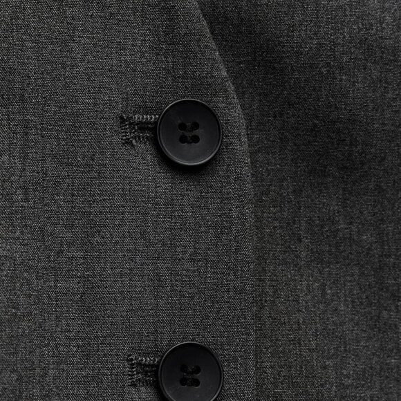 NWT ZARA 2 PIECES MATCH SET SUIT VEST WITH BACK STRAP + DOUBLE PLEAT PANTS GRAY - Picture 11 of 13